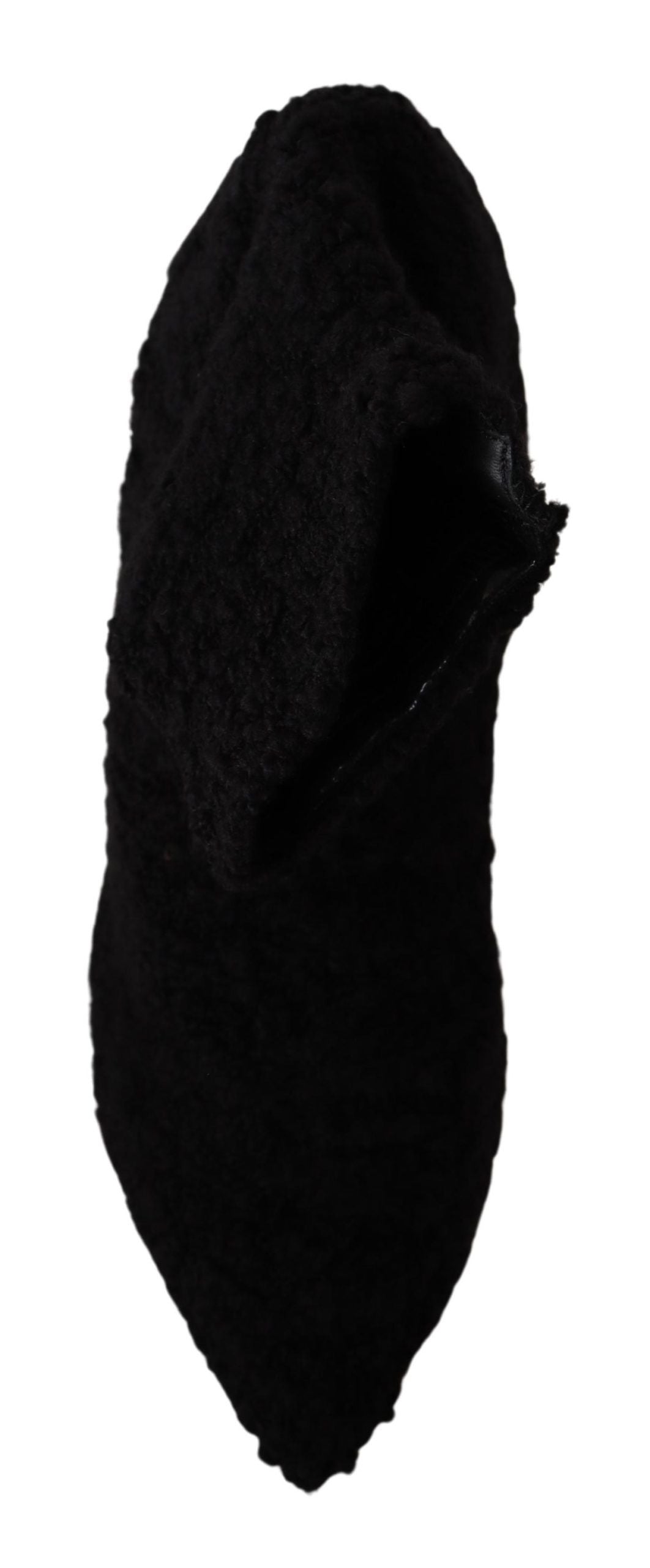 Dolce & Gabbana Elegant Black Mid-Calf Viscose Boots - ACCEXO
