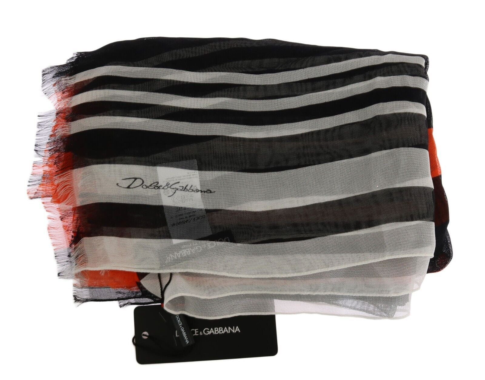Dolce & Gabbana Elegant Multicolor Silk Fringed Scarf - ACCEXO