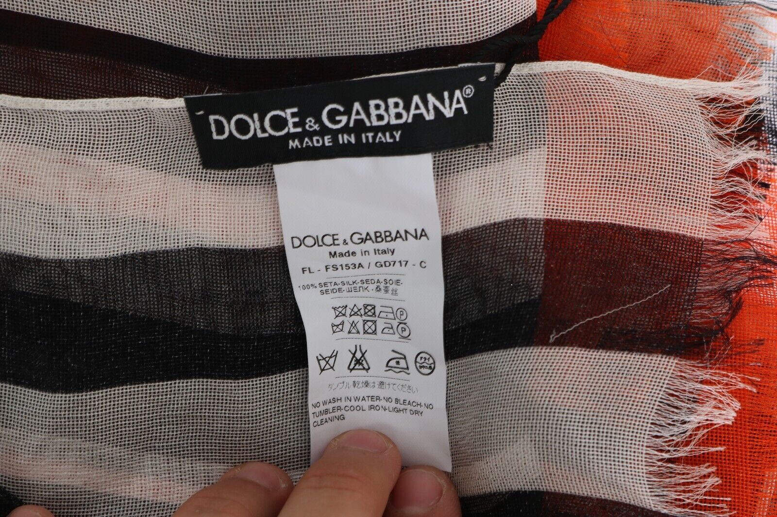 Dolce & Gabbana Elegant Multicolor Silk Fringed Scarf - ACCEXO