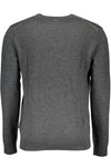 Napapijri Elegant Grey Wool Sweater with Embroidered Logo