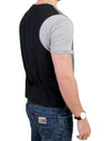 Gray cotton blend casual vest