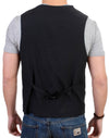 Gray cotton blend casual vest