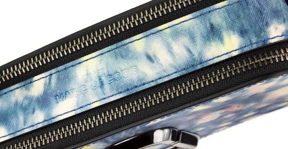 Marc Jacobs The Snapshot bag Watercolor Blue Printed Leather Shoulder Bag Purse - ACCEXO