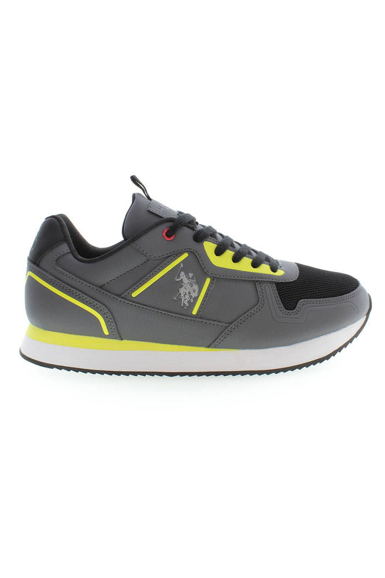 U.S. POLO ASSN. Gray Polyester Men Sneaker - ACCEXO