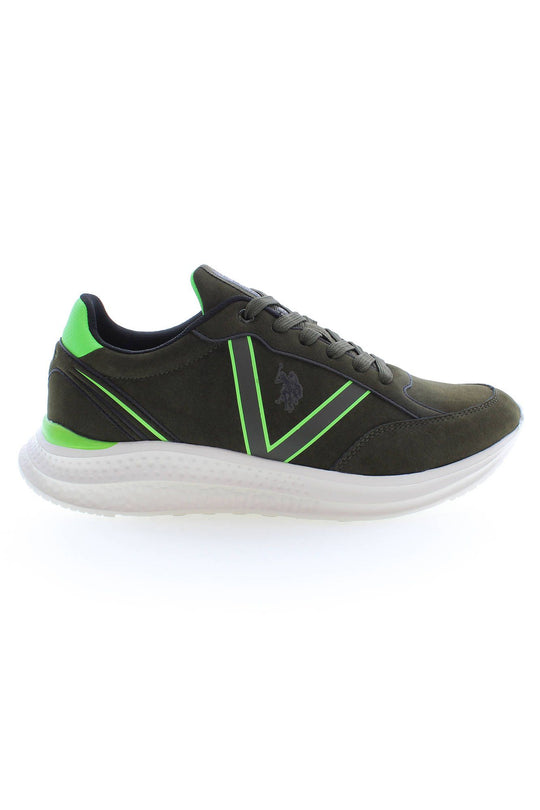 U.S. POLO ASSN. Green Polyester Men Sneaker - ACCEXO