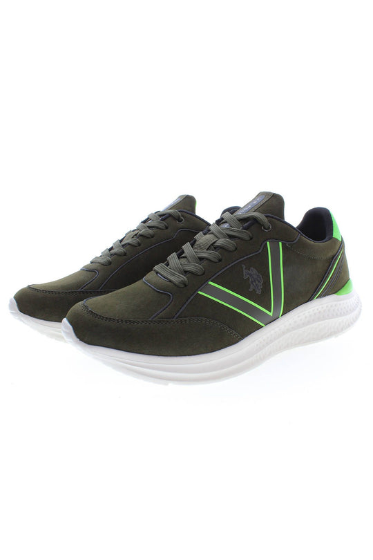 U.S. POLO ASSN. Green Polyester Men Sneaker - ACCEXO