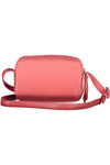 Coccinelle Elegant Pink Leather Shoulder Bag with Logo