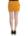 Chic Yellow Corduroy Mini Skirt