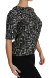 Dolce & Gabbana Exquisite Trumpet Print Silk Blouse