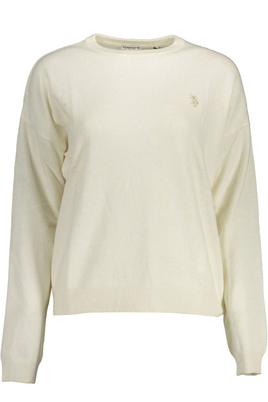 U.S. POLO ASSN. White Wool Women Sweater