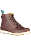 Levi's Elevated Brown Ankle Lace-Up Boots with Contrasting Sole