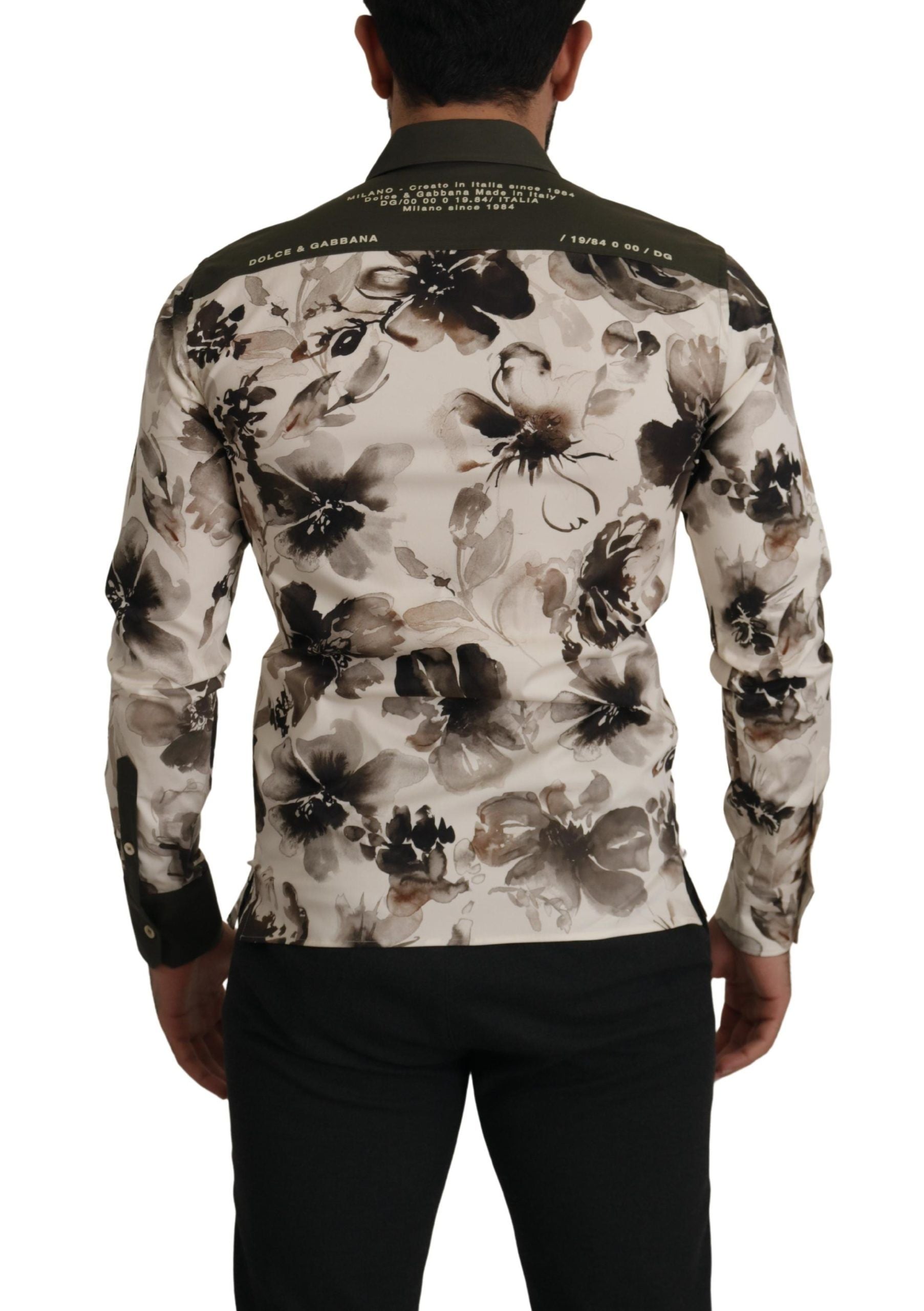Dolce & Gabbana Floral Print Casual Cotton Shirt - ACCEXO
