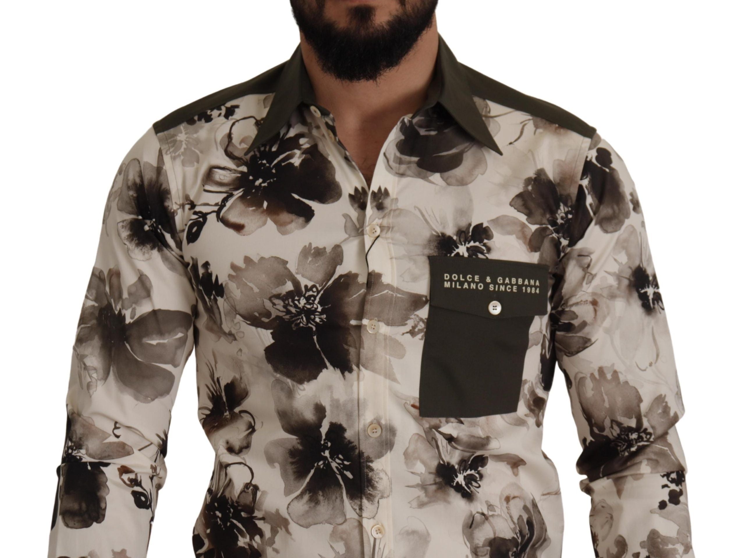 Dolce & Gabbana Floral Print Casual Cotton Shirt - ACCEXO
