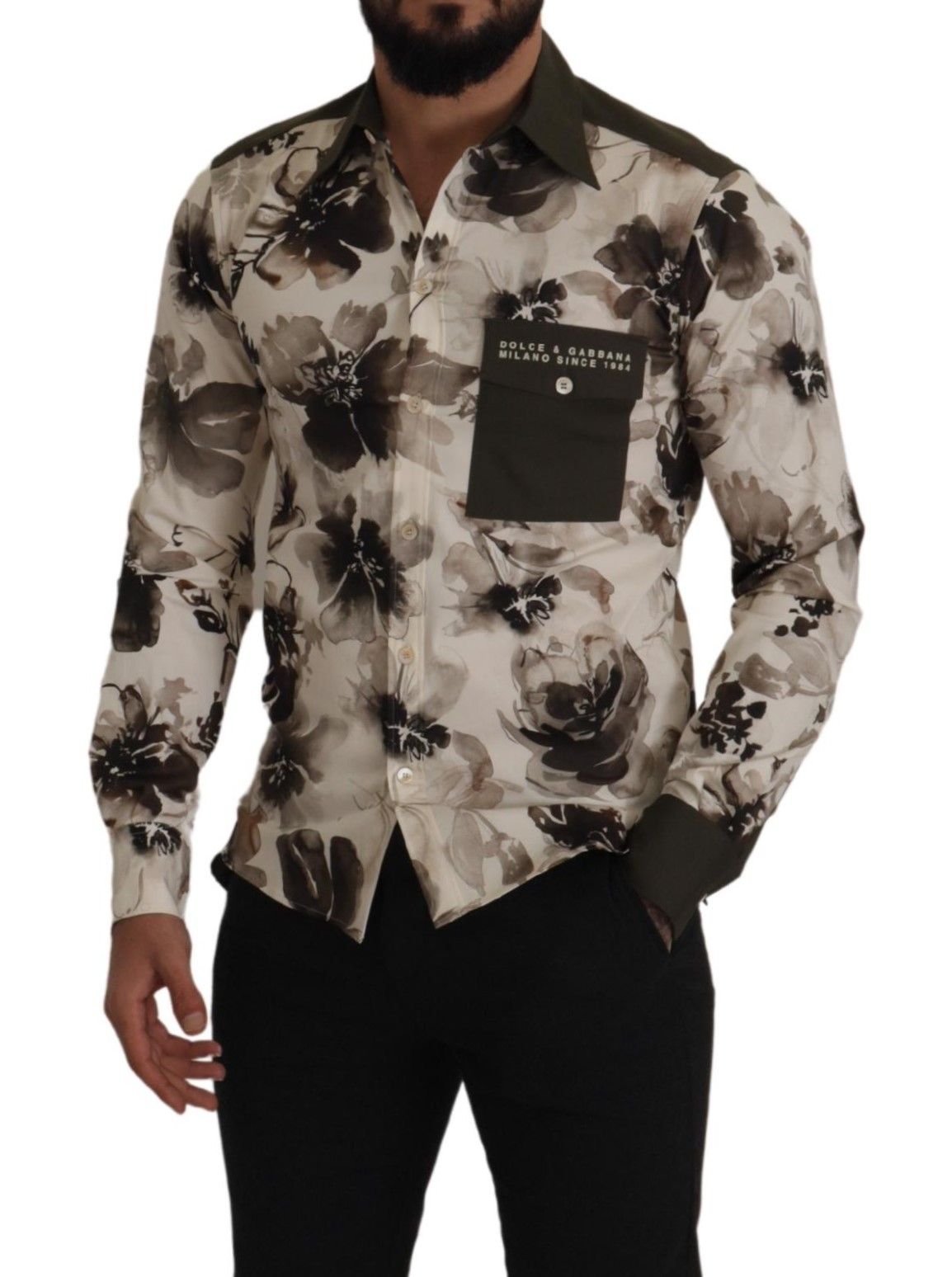 Dolce & Gabbana Floral Print Casual Cotton Shirt - ACCEXO