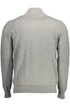 North Sails Elegant Gray Cotton Cardigan with Embroidery