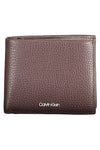 Calvin Klein Elegant Brown Leather Wallet with Coin Purse