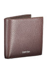 Calvin Klein Elegant Brown Leather Wallet with Coin Purse