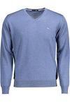 Harmont & Blaine Elegant V-Neck Wool Sweater in Blue