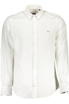 Harmont & Blaine Elegant White Cotton Shirt with Contrasting Cuffs