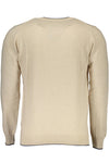 North Sails Beige Embroidered Crewneck Sweater