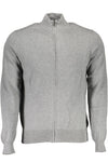 North Sails Sleek Gray Zip-Up Cardigan with Embroidered Logo