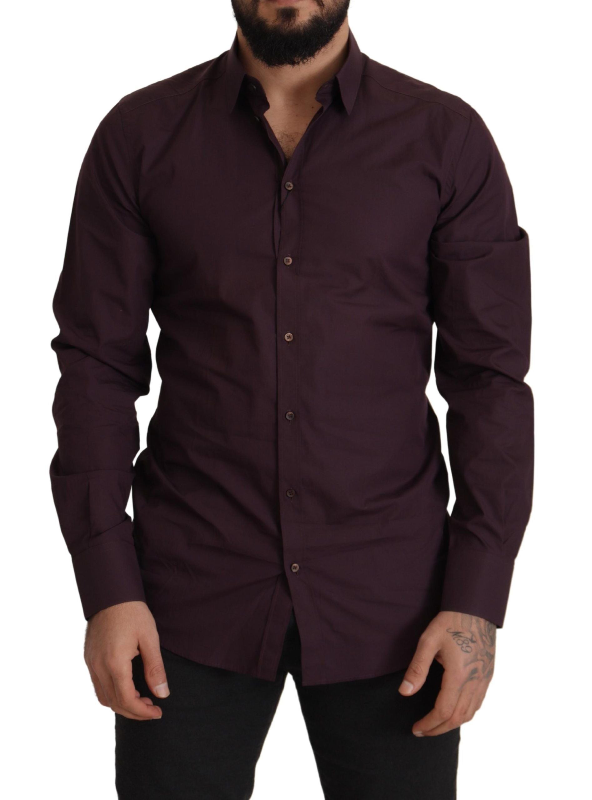 Dolce & Gabbana Regal Purple Slim Fit Dress Shirt - ACCEXO