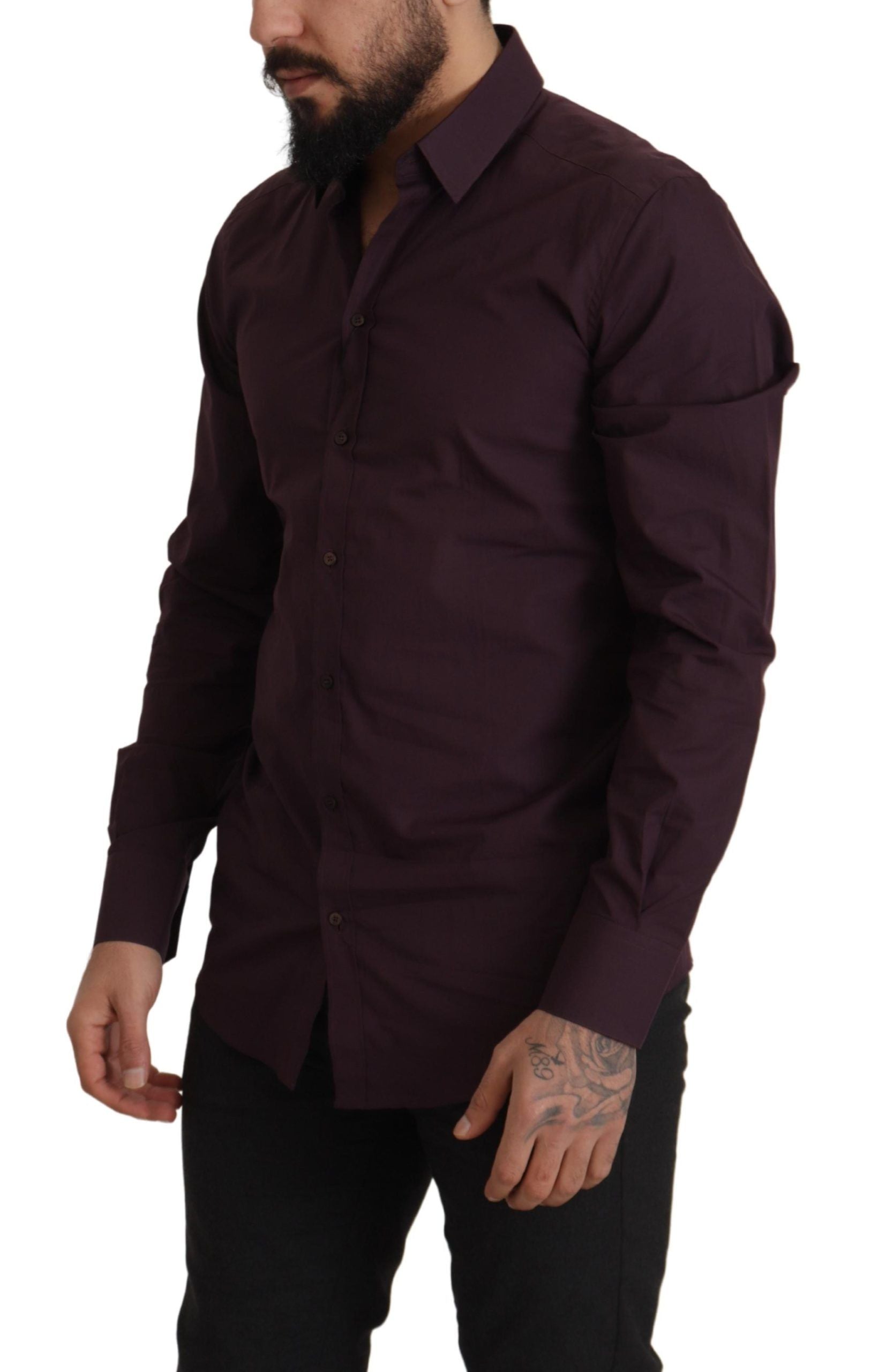 Dolce & Gabbana Regal Purple Slim Fit Dress Shirt - ACCEXO