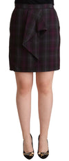 BENCIVENGA Elegant High Waisted Checkered Skirt