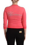 Blumarine Elegant Pink Full Zip Sweater