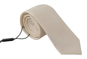 Dolce & Gabbana Elegant White Silk Men's Tie - ACCEXO
