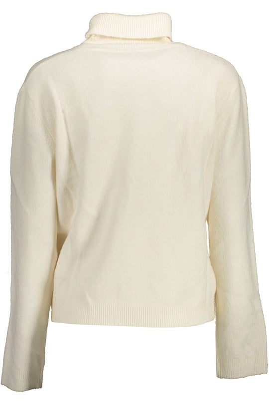 U.S. POLO ASSN. White Acrylic Women Turtleneck Sweater