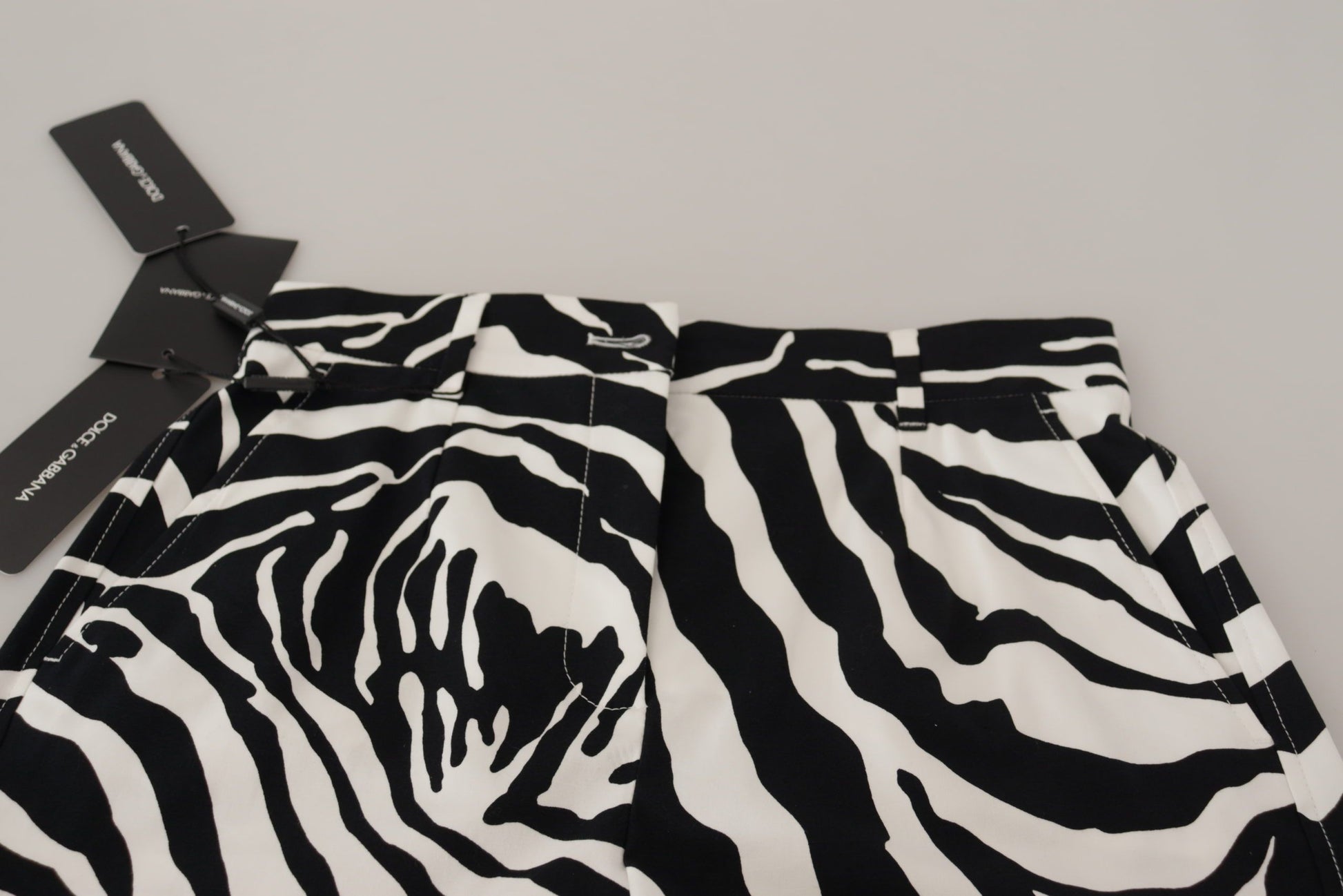 Dolce & Gabbana Zebra Print Mid Waist Hot Pants - ACCEXO