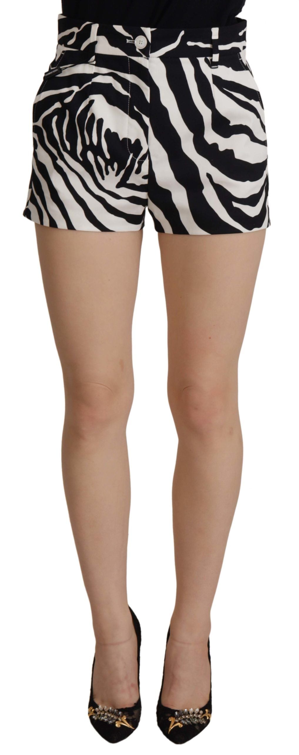 Dolce & Gabbana Zebra Print Mid Waist Hot Pants - ACCEXO