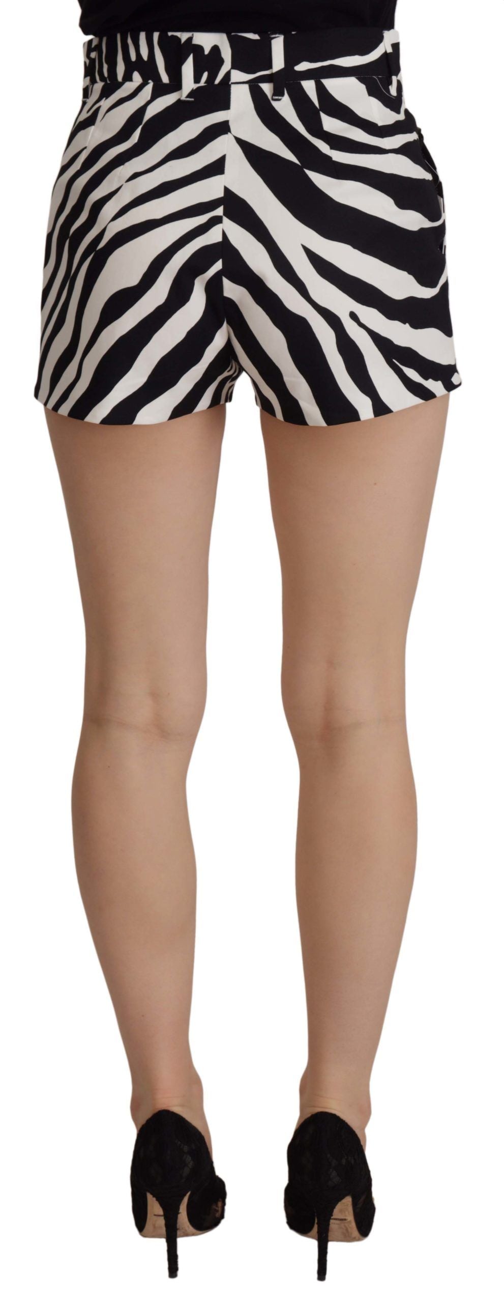 Dolce & Gabbana Zebra Print Mid Waist Hot Pants - ACCEXO