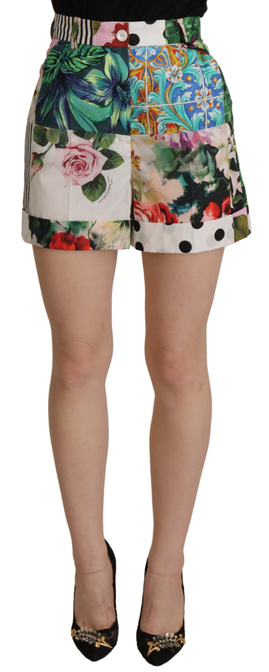 Dolce & Gabbana Floral High Waist Hot Pants Shorts - ACCEXO