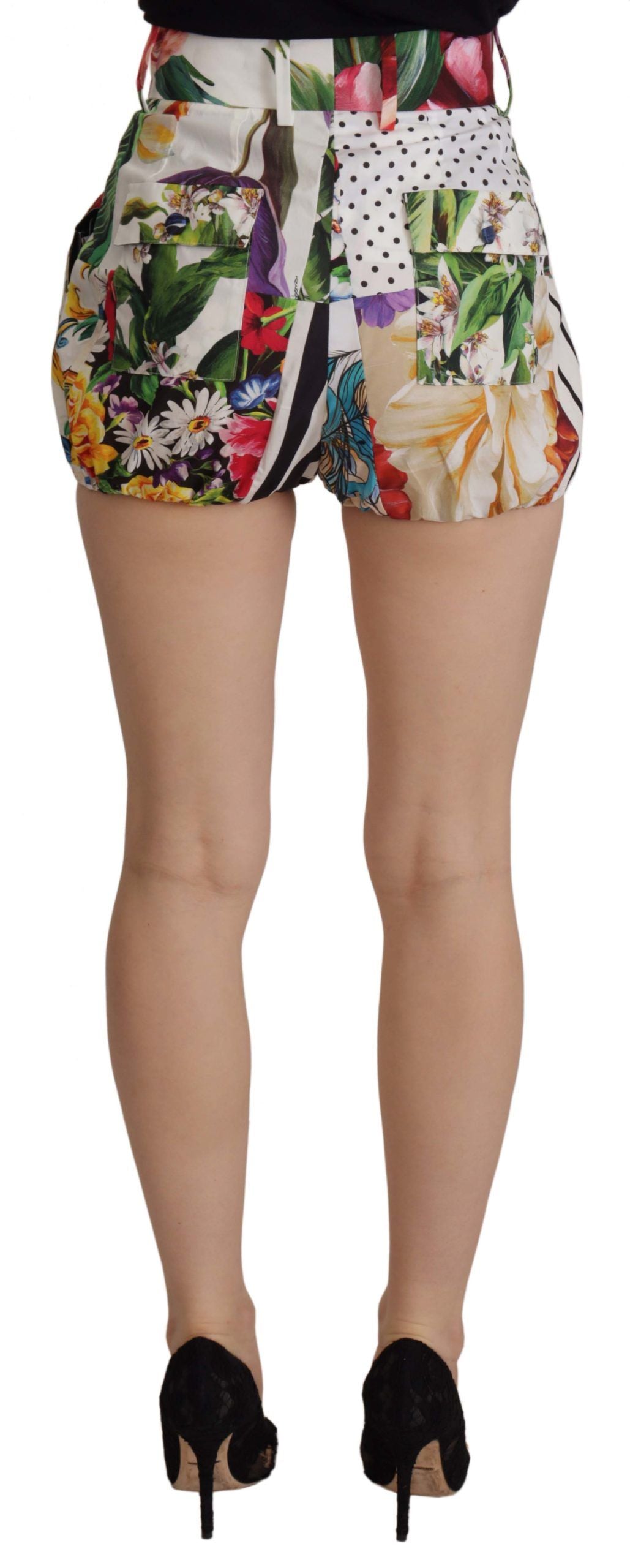 Dolce & Gabbana Multicolor Majolica Floral High-Waist Shorts - ACCEXO