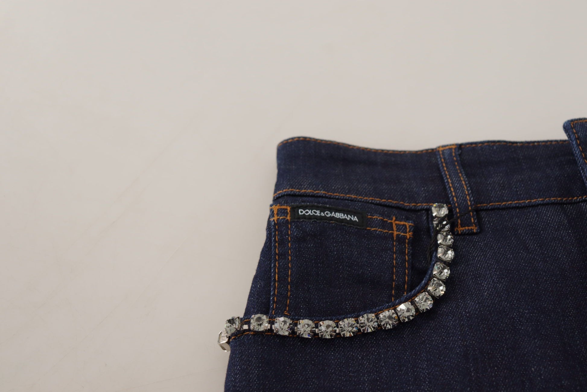 Dolce & Gabbana Chic High Waist Hot Pants Shorts with Crystal Detailing - ACCEXO