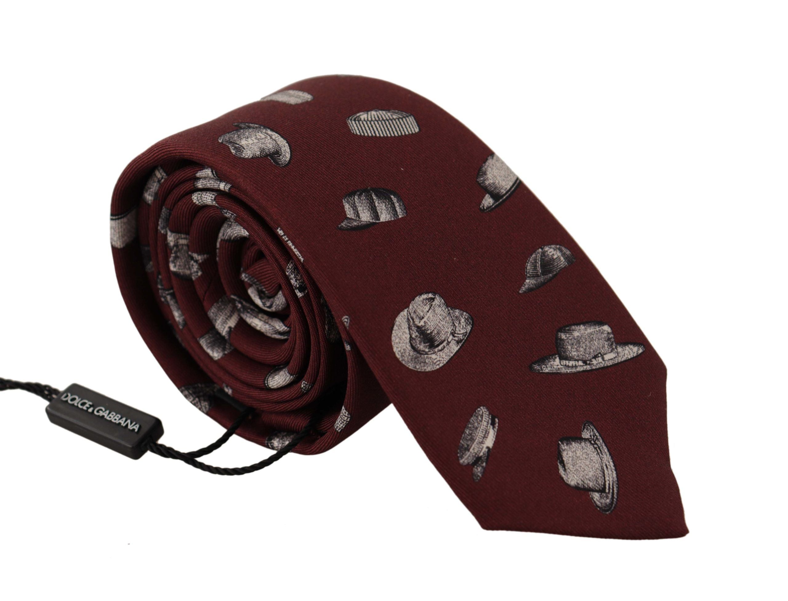 Dolce & Gabbana Maroon Elegance Silk Tie - ACCEXO
