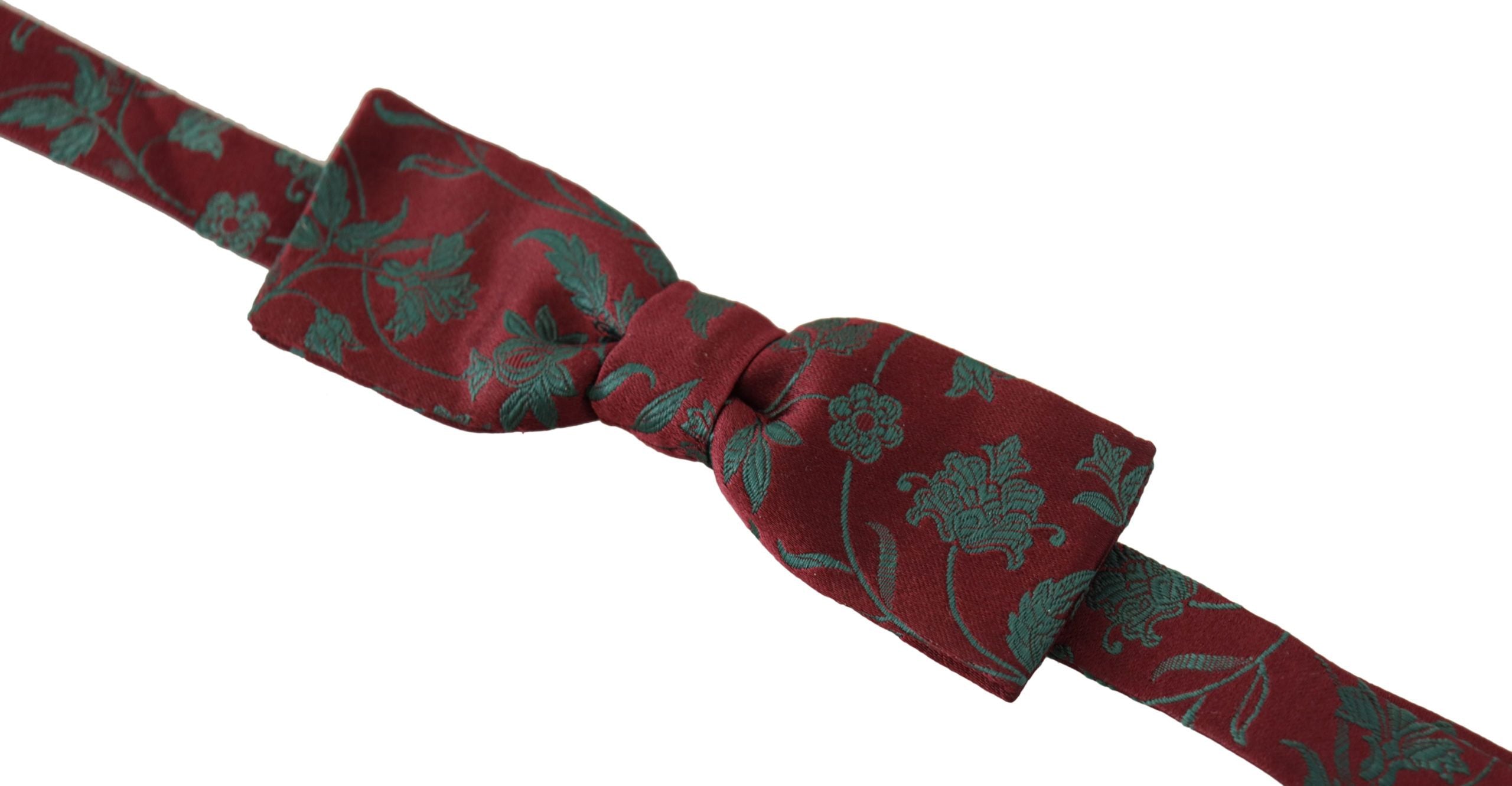Dolce & Gabbana Elegant Maroon Patterned Bow Tie - ACCEXO