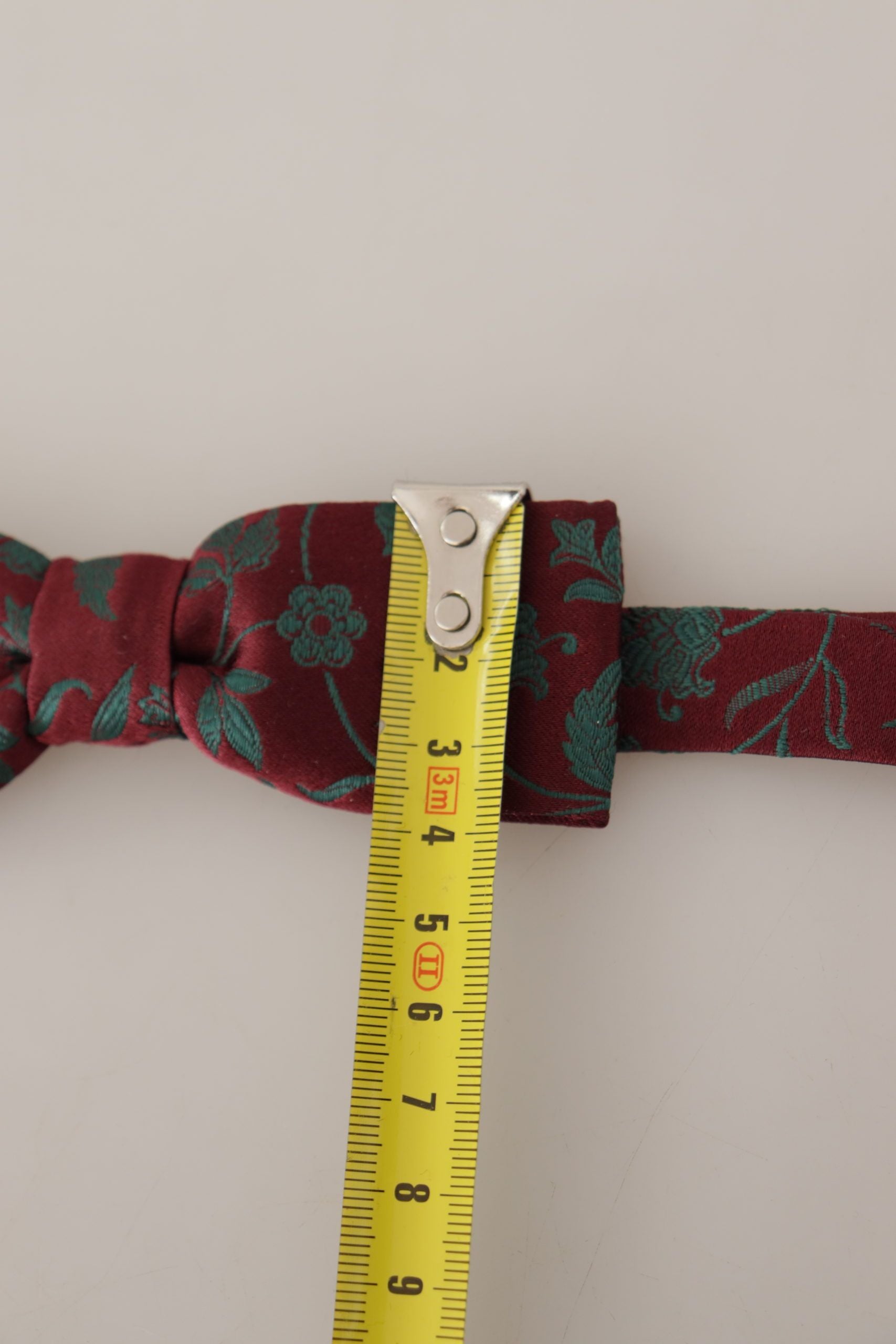 Dolce & Gabbana Elegant Maroon Patterned Bow Tie - ACCEXO
