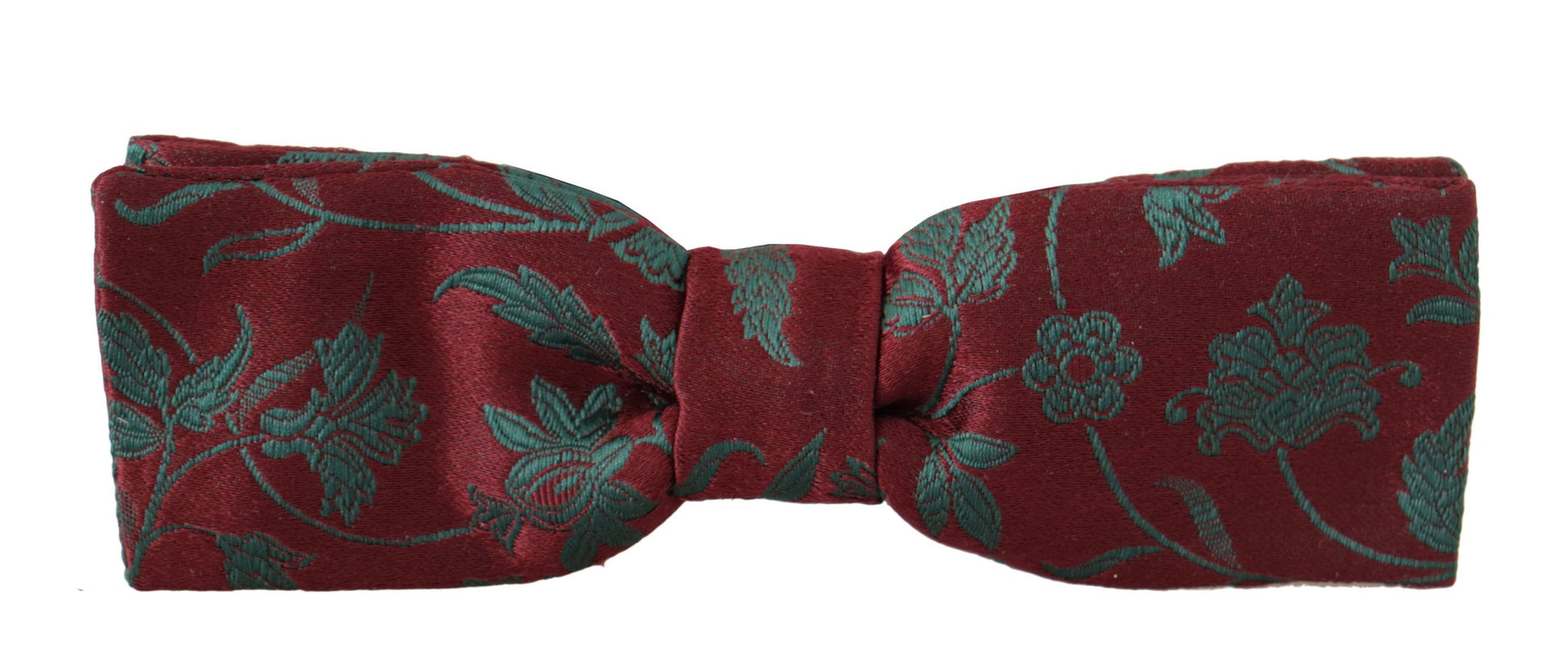 Dolce & Gabbana Elegant Maroon Patterned Bow Tie - ACCEXO