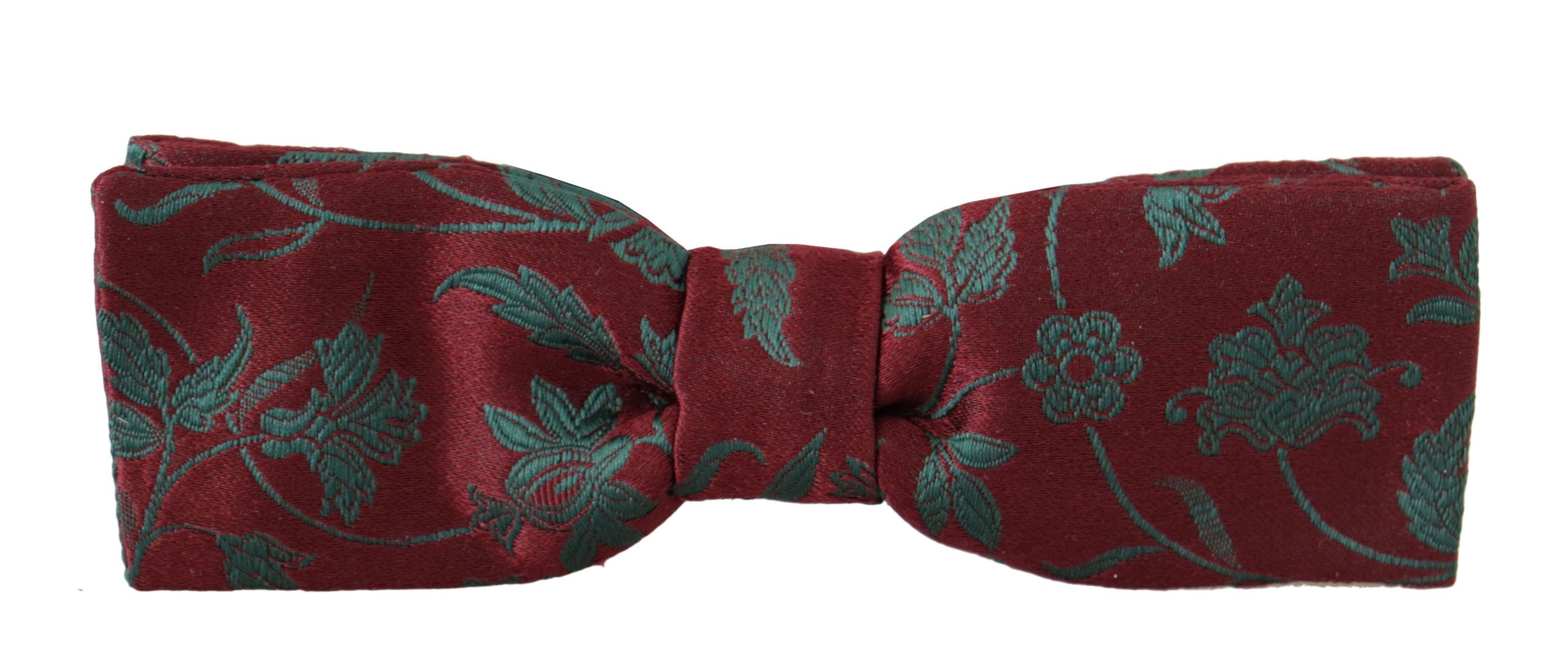 Dolce & Gabbana Elegant Maroon Patterned Bow Tie - ACCEXO