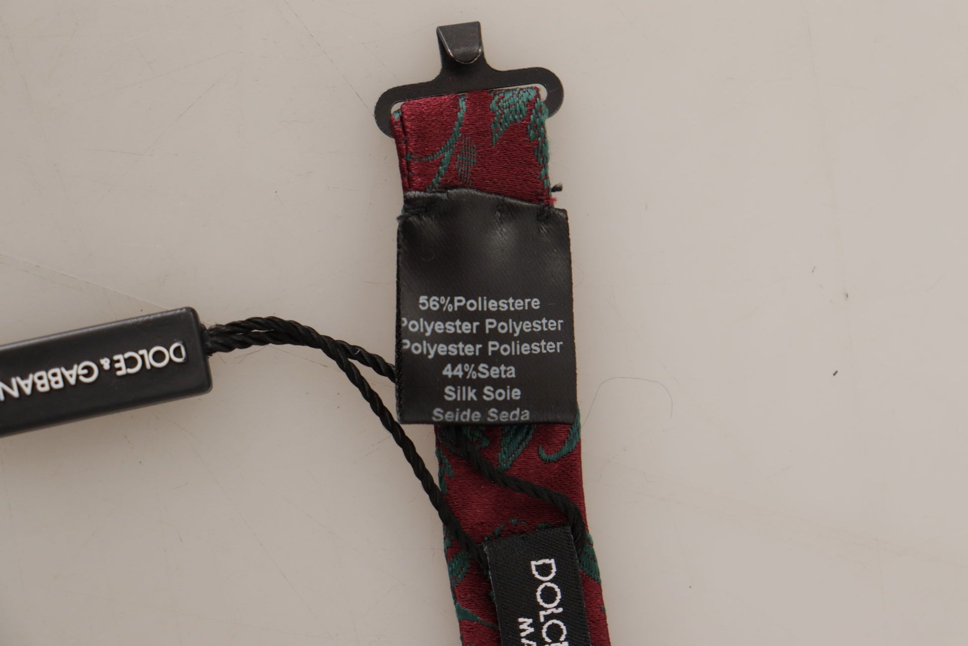 Dolce & Gabbana Elegant Maroon Patterned Bow Tie - ACCEXO
