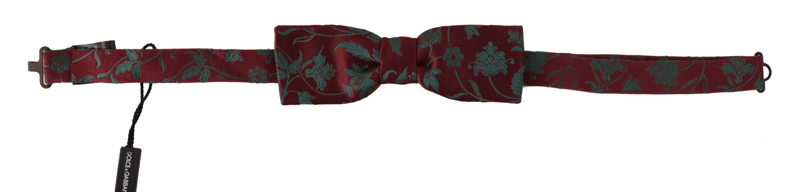 Dolce & Gabbana Elegant Maroon Patterned Bow Tie - ACCEXO
