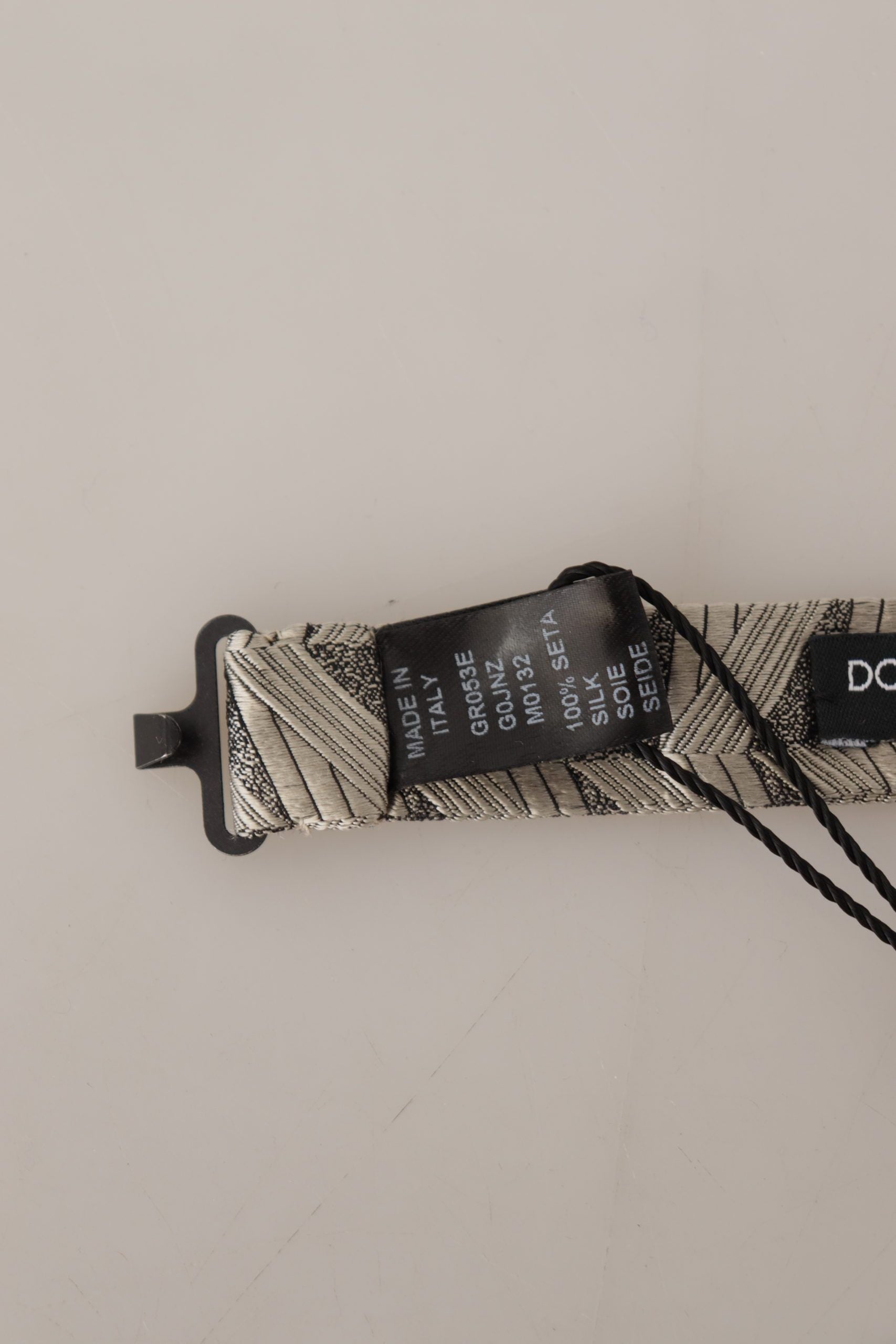 Dolce & Gabbana Elegant Silk Grey Bow Tie - ACCEXO