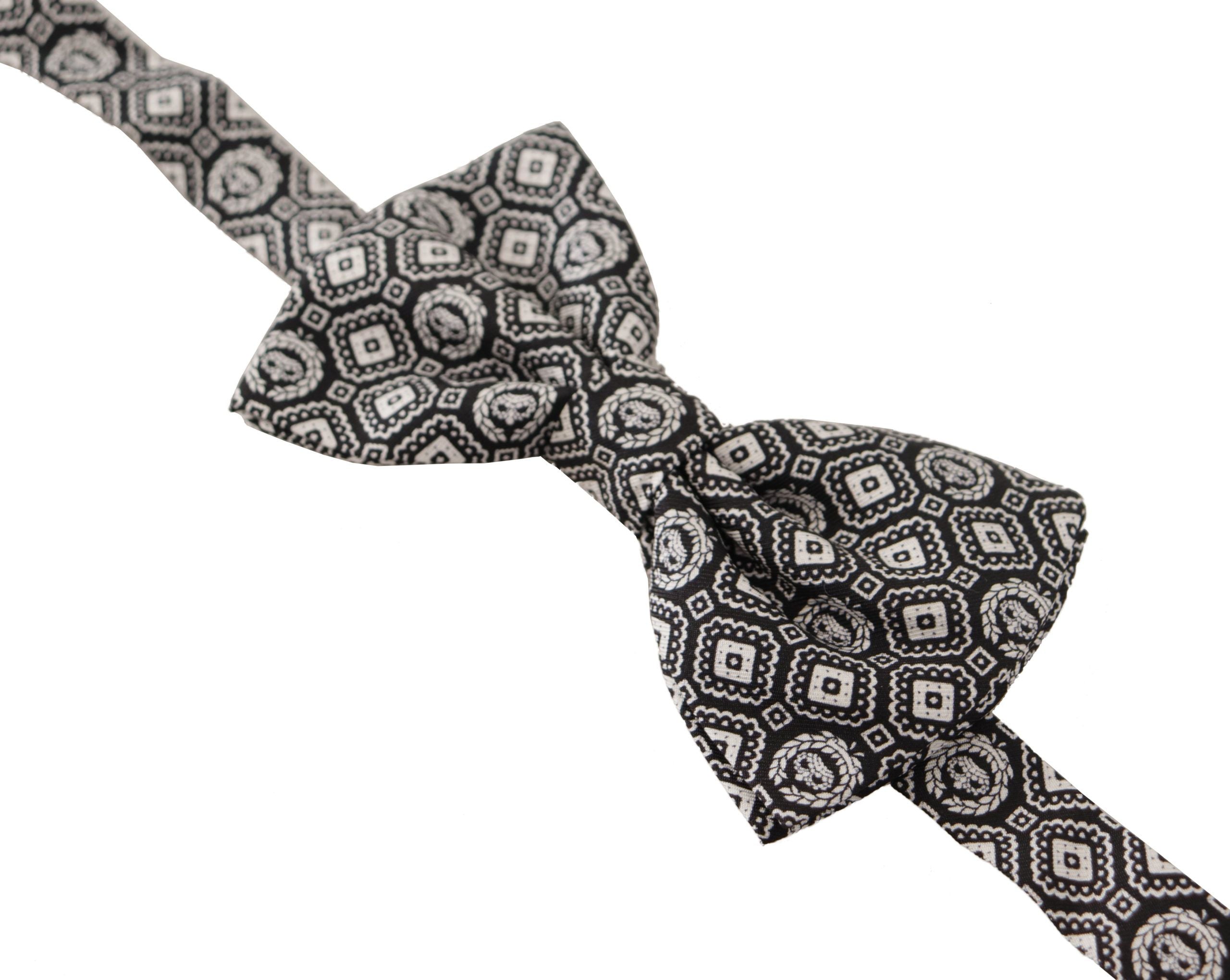 Dolce & Gabbana Elegant Silk Black Bow Tie - ACCEXO