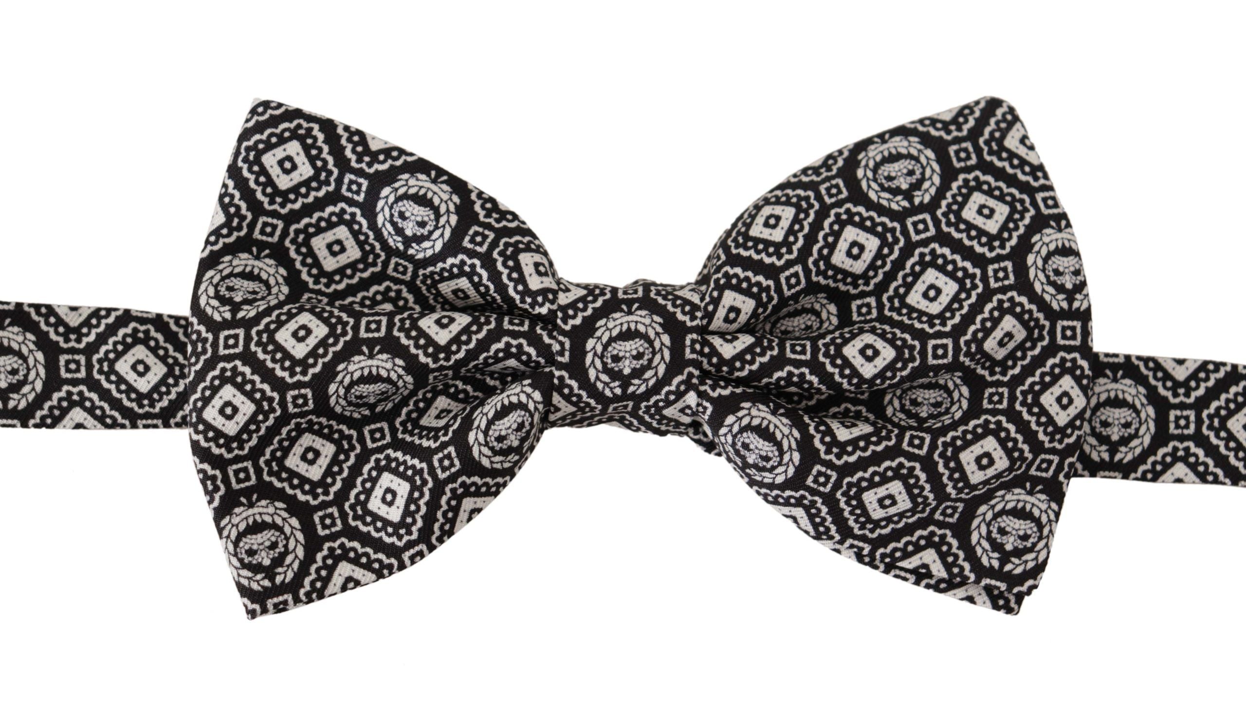 Dolce & Gabbana Elegant Silk Black Bow Tie - ACCEXO