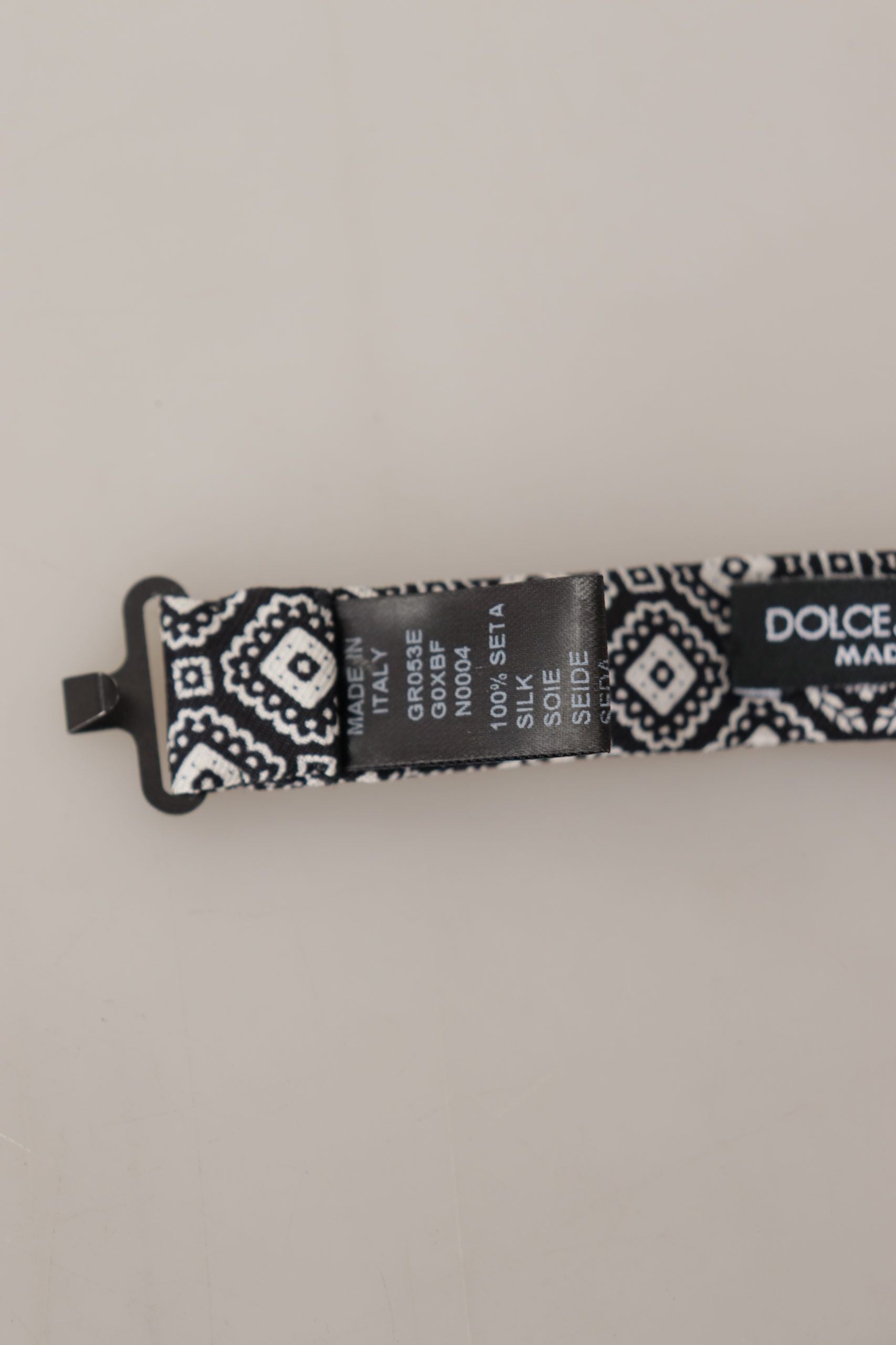 Dolce & Gabbana Elegant Silk Black Bow Tie - ACCEXO