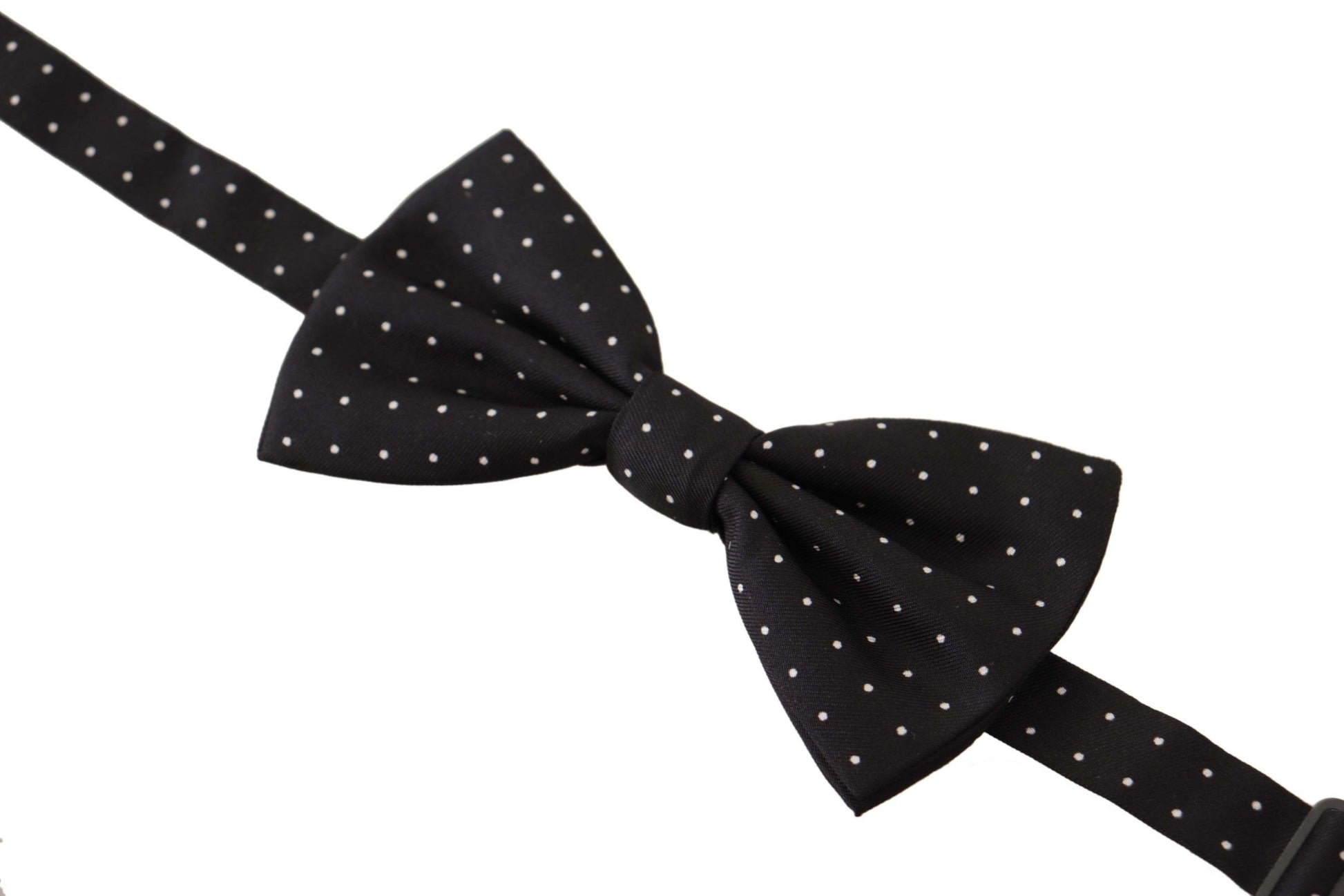 Dolce & Gabbana Elegant Black Polka Dot Silk Bow Tie - ACCEXO