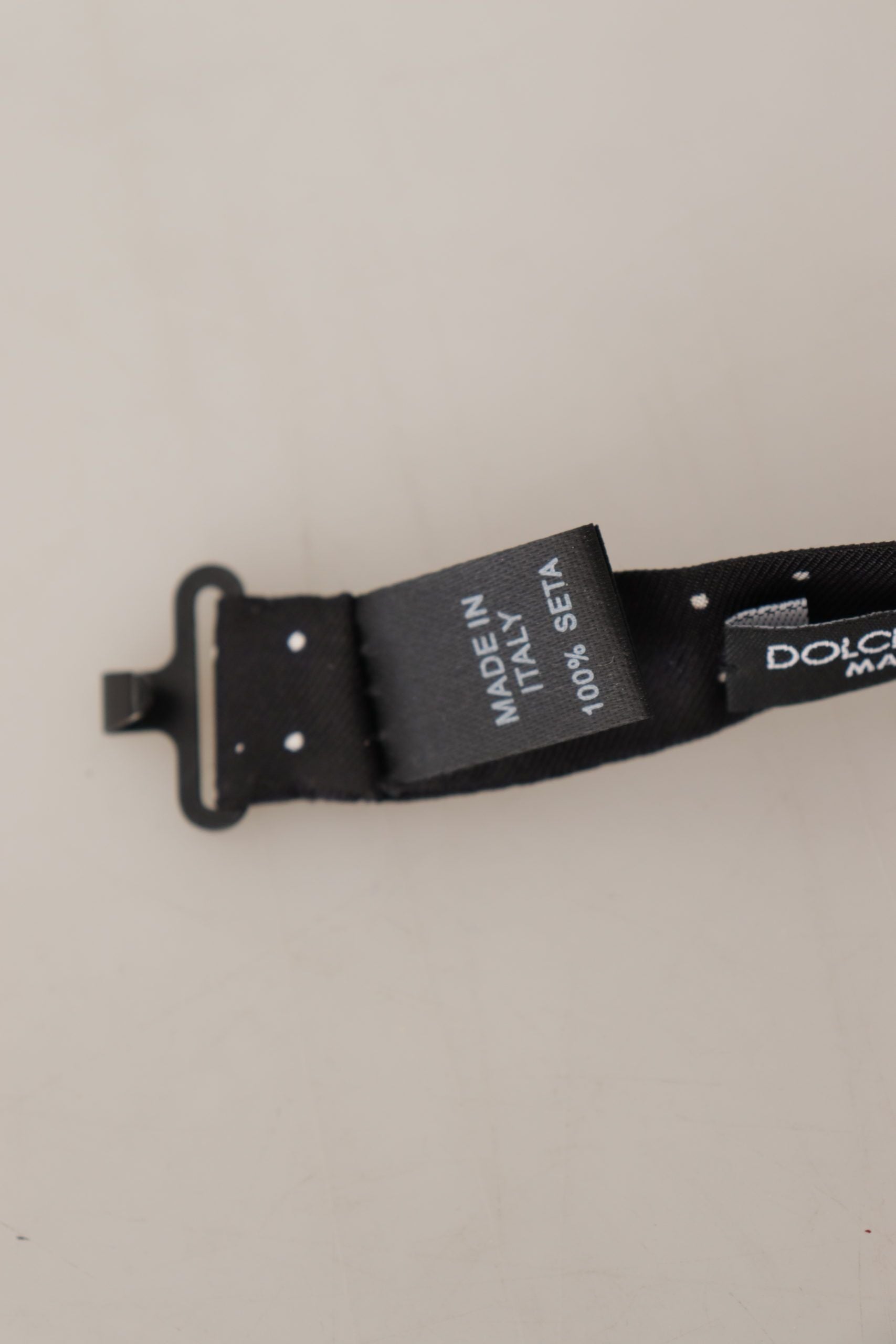 Dolce & Gabbana Elegant Black Polka Dot Silk Bow Tie - ACCEXO